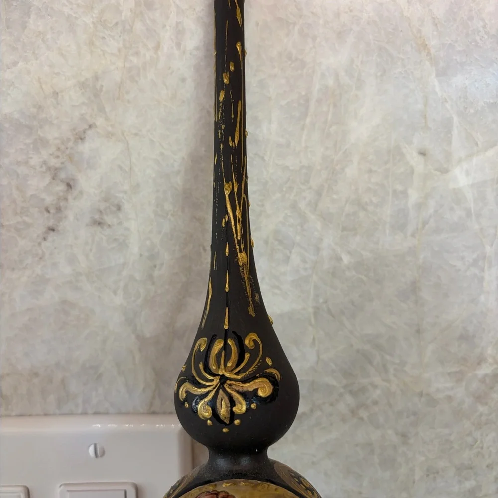 Christmas Nativity Tree topper, Hand-Painted, Metal, 17”H, New
